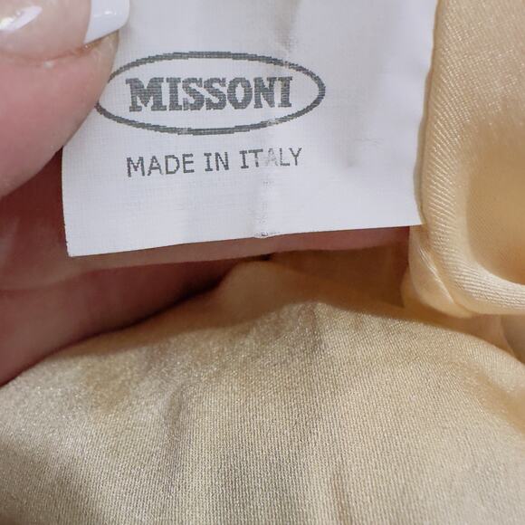 Missoni Italy Multicolor Zigzag Knit Long Sleeve Dress Rayon Silk Lined Small - Picture 15 of 16